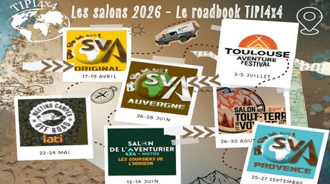 Calendrier des salons 2026 – Participation TIPI4x4 cellule pick-up